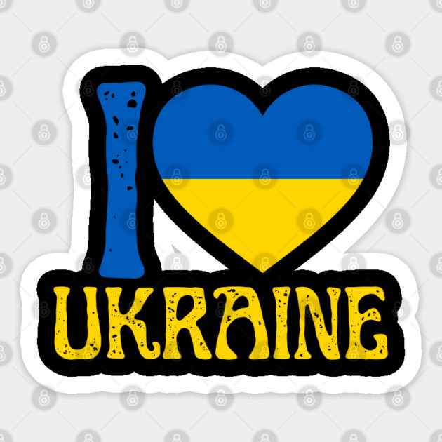 I Love Ukraine Sticker by Creatifly Graphic Tees