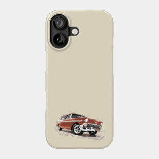 Bronze 56 Chevrolet Bel Air Nomad Phone Case
