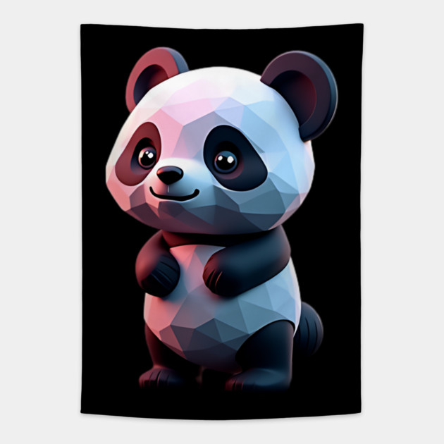 Kawaii Baby Panda 3D Tapestry by animegirlnft