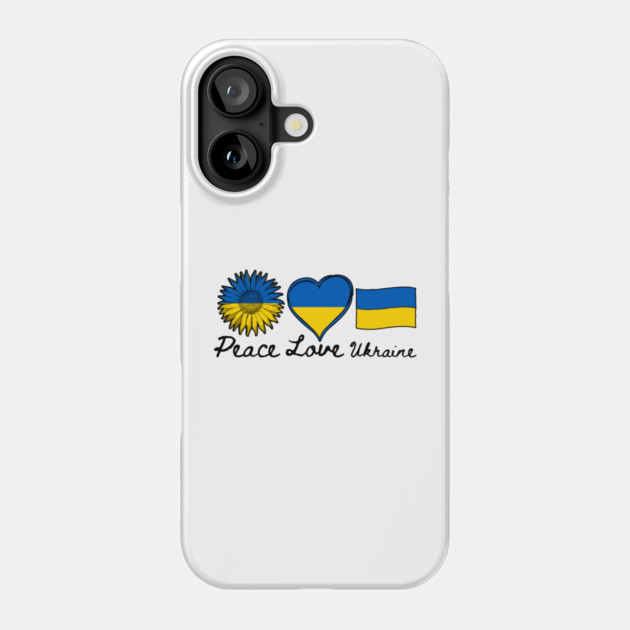 Peace Love Ukraine Phone Case by Creatifly Graphic Tees