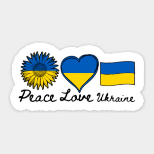 Peace Love Ukraine Sticker