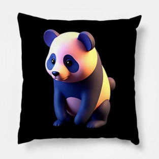 Chibi Kawaii Panda 3D Pillow
