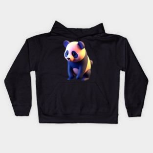 Chibi Kawaii Panda 3D Kids Hoodie