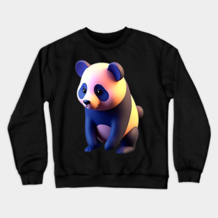 Chibi Kawaii Panda 3D Crewneck Sweatshirt