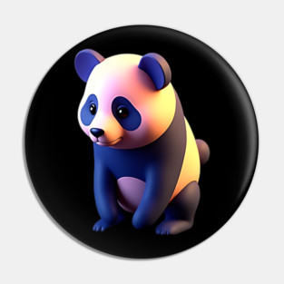 Chibi Kawaii Panda 3D Pin
