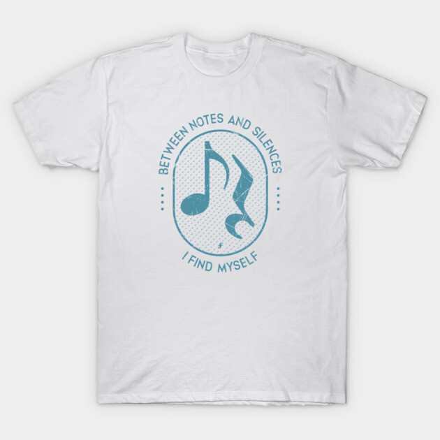 Between Notes & Silences. Light Grunge T-Shirt by filiposwear