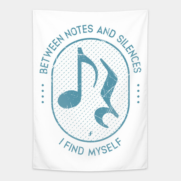 Between Notes & Silences. Light Grunge Tapestry by filiposwear