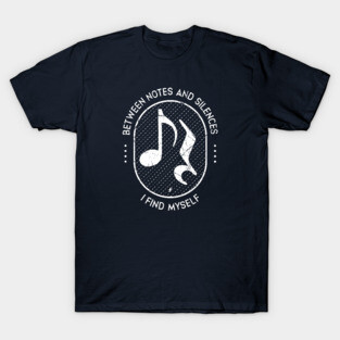 Between Notes & Silences. Dark Grunge T-Shirt