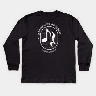 Between Notes & Silences. Dark Grunge Kids Long Sleeve T-Shirt