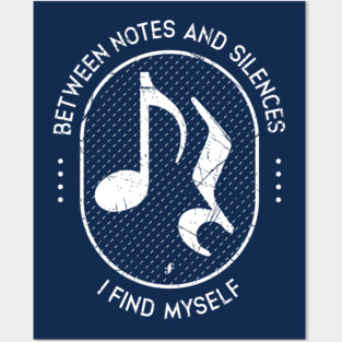 Between Notes & Silences. Dark Grunge Posters and Art