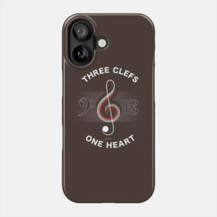 Three Clefs, One Heart. Dark Harmony Phone Case