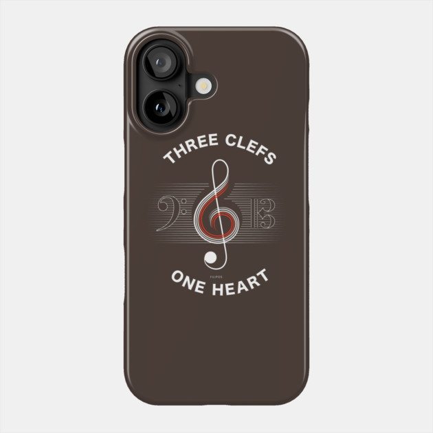 Three Clefs, One Heart. Dark Harmony Phone Case by filiposwear