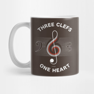 Three Clefs, One Heart. Dark Harmony Mug
