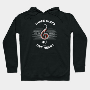 Three Clefs, One Heart. Dark Harmony Hoodie