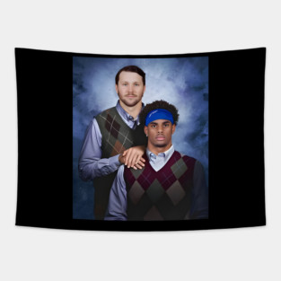 Josh Allen Keon Coleman Step Brothers, Buffalo Football Tapestry