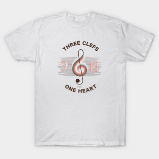 Three Clefs, One Heart. Light Harmony T-Shirt