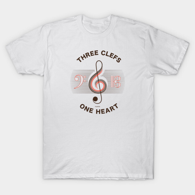 Three Clefs, One Heart. Light Harmony T-Shirt by filiposwear