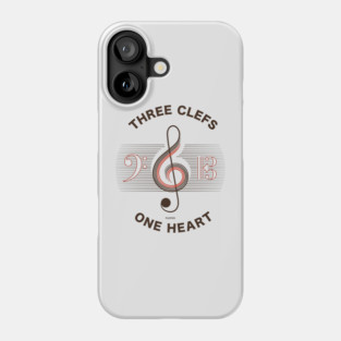 Three Clefs, One Heart. Light Harmony Phone Case