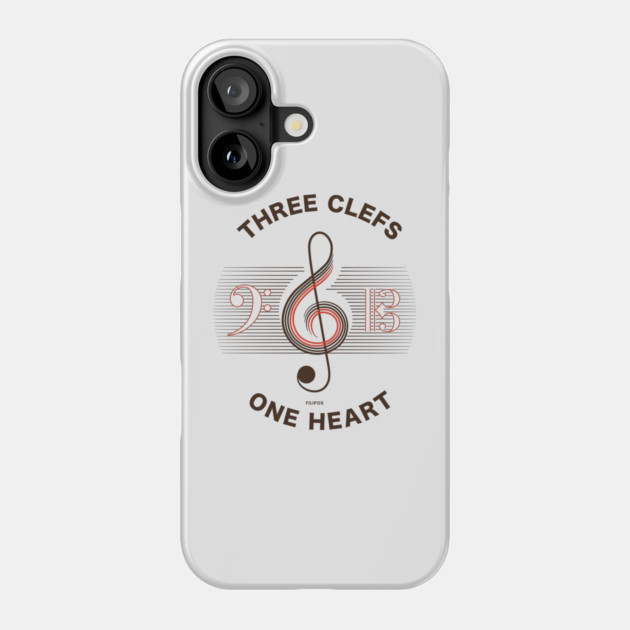 Three Clefs, One Heart. Light Harmony Phone Case by filiposwear