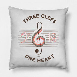 Three Clefs, One Heart. Light Harmony Pillow
