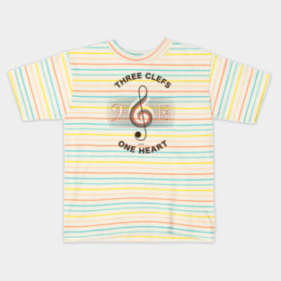 Three Clefs, One Heart. Light Harmony Kids T-Shirt