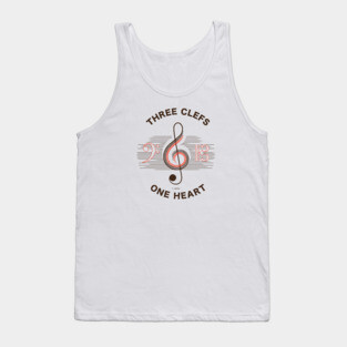 Three Clefs, One Heart. Light Harmony Tank Top