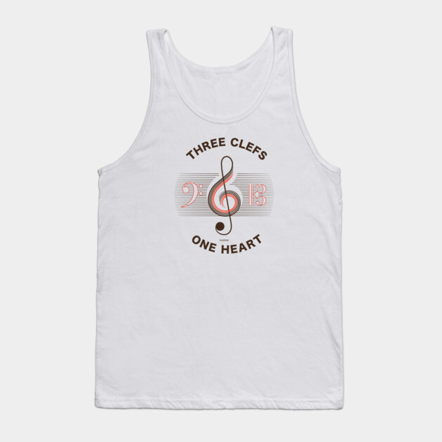 Three Clefs, One Heart. Light Harmony Tank Top by filiposwear