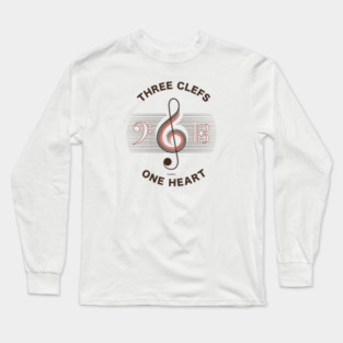Three Clefs, One Heart. Light Harmony Long Sleeve T-Shirt