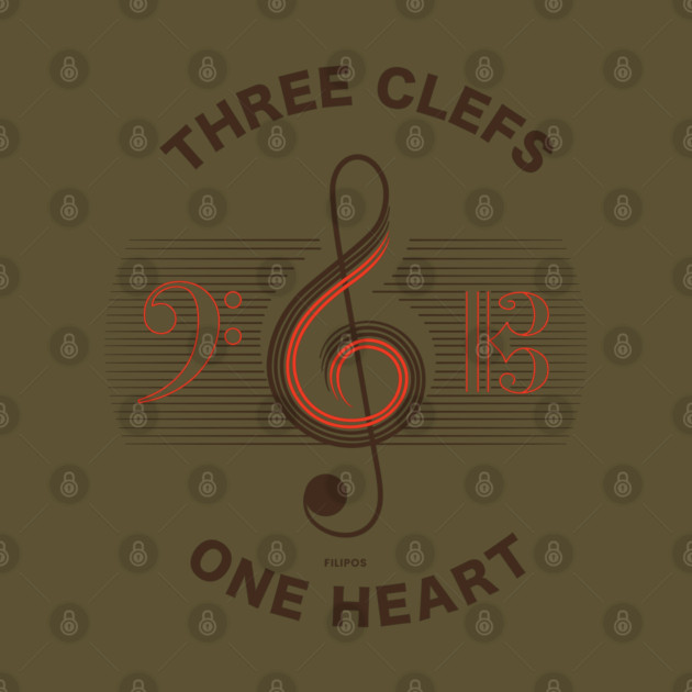 Three Clefs, One Heart. Light Harmony by filiposwear