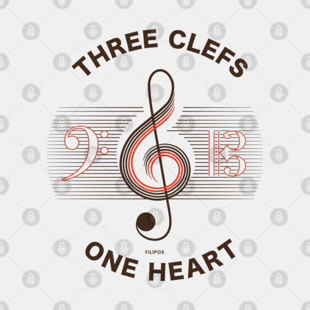 Three Clefs, One Heart. Light Harmony by filiposwear