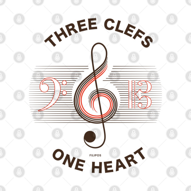 Three Clefs, One Heart. Light Harmony by filiposwear