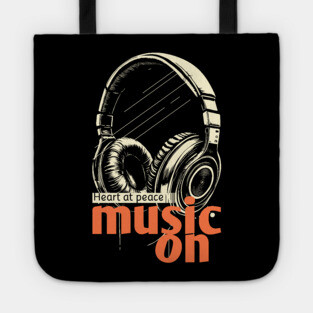 Headphones On. Heart at Peace Tote