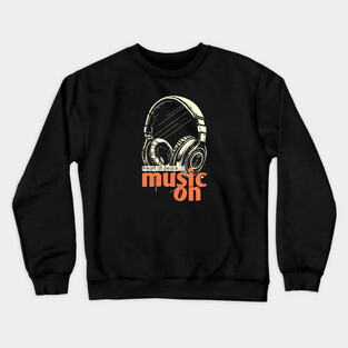 Headphones On. Heart at Peace Crewneck Sweatshirt