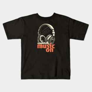 Headphones On. Heart at Peace Kids T-Shirt