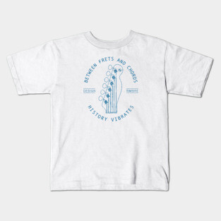 Between Frets and Chords. Light Vibes Kids T-Shirt