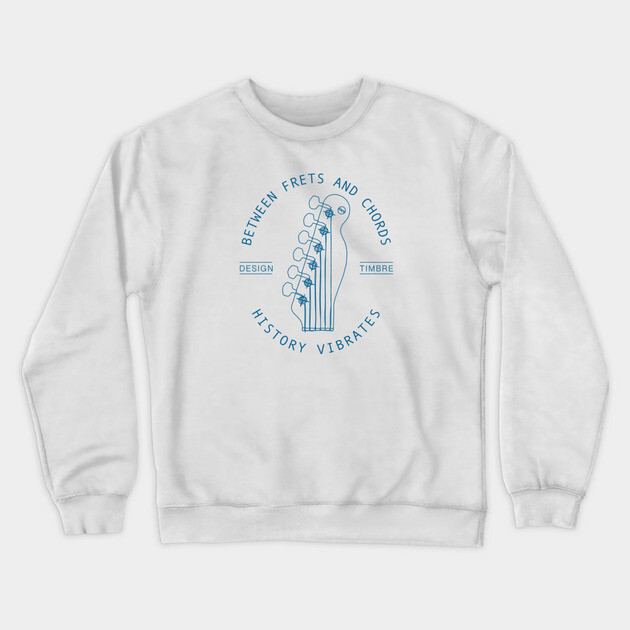 Between Frets and Chords. Light Vibes Crewneck Sweatshirt by filiposwear