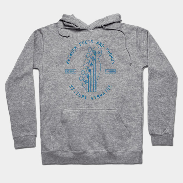 Between Frets and Chords. Light Vibes Hoodie by filiposwear