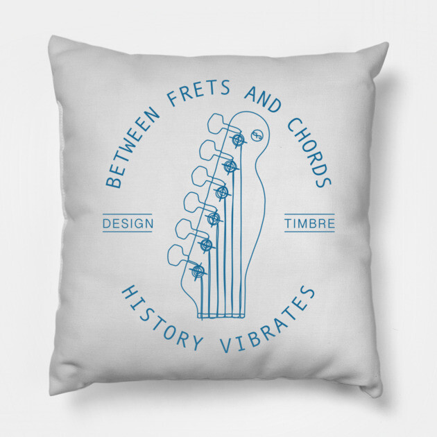 Between Frets and Chords. Light Vibes Pillow by filiposwear