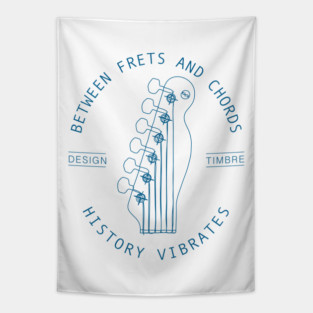 Between Frets and Chords. Light Vibes Tapestry