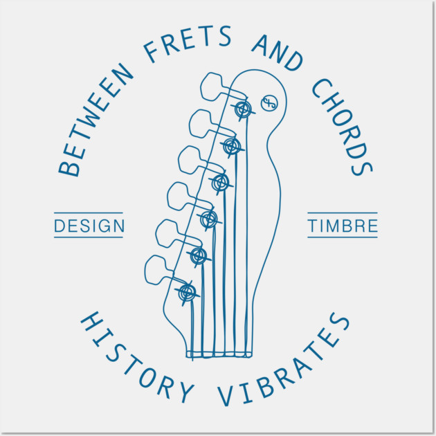 Between Frets and Chords. Light Vibes Wall Art by filiposwear