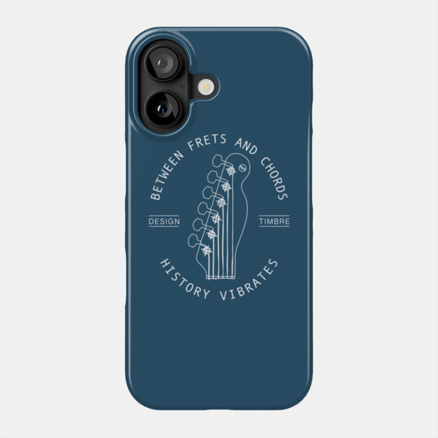 Between Frets and Chords. Dark Vibes Phone Case by filiposwear