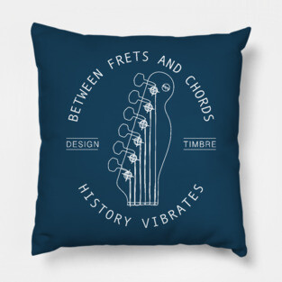 Between Frets and Chords. Dark Vibes Pillow