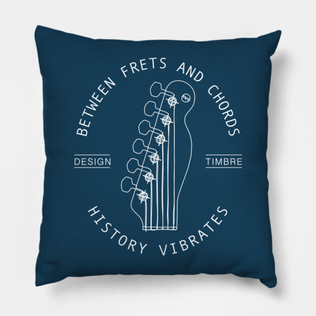 Between Frets and Chords. Dark Vibes Pillow by filiposwear