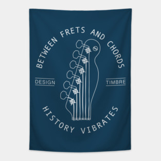 Between Frets and Chords. Dark Vibes Tapestry