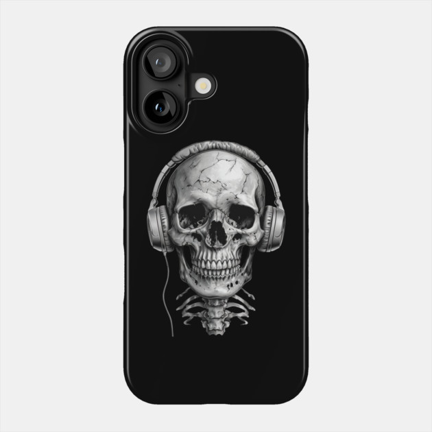 Skull Beats: Macabre Melodies Phone Case by Steve