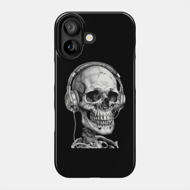 Skull Beats: Macabre Melodies Phone Case by Steve