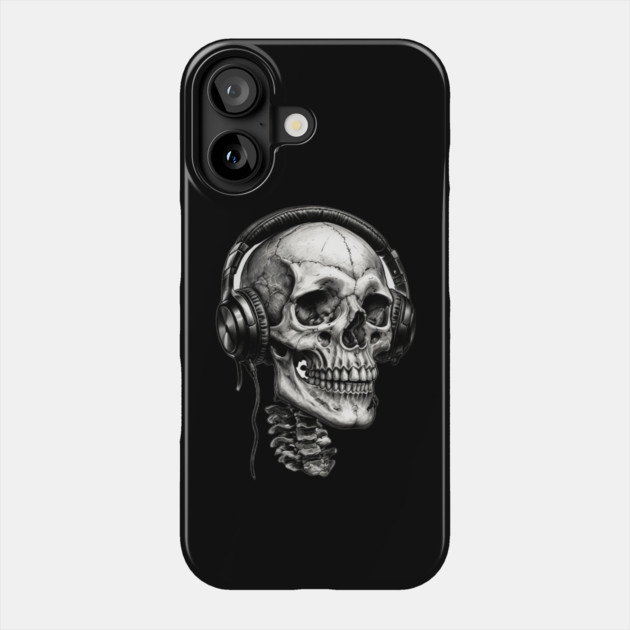 Skull Beats: Macabre Melodies Phone Case by Steve