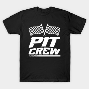 Pit Crew Matching Race Car Checkered Flag T-Shirt
