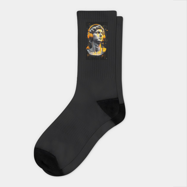 Ancient Beats: Timeless Listening Socks by Steve
