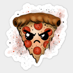 Grumpy Pizza Sticker